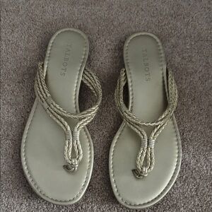 Talbots Women's Braided Gold Sandals